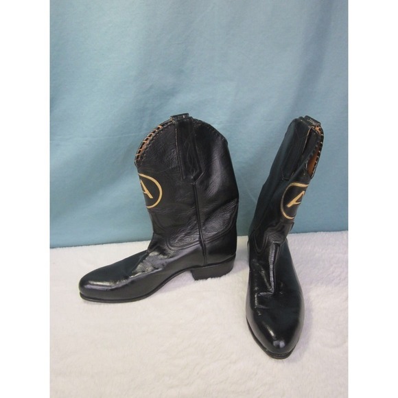 Handmade Shoes - VINTAGE HANDMADE COWBOY BOOT letter "A" hand-stitched fits 10/11 women